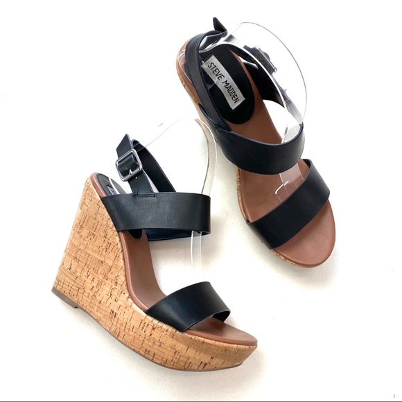 Steve Madden Shoes - Steve Madden Estrela Cork Wedge Sandals